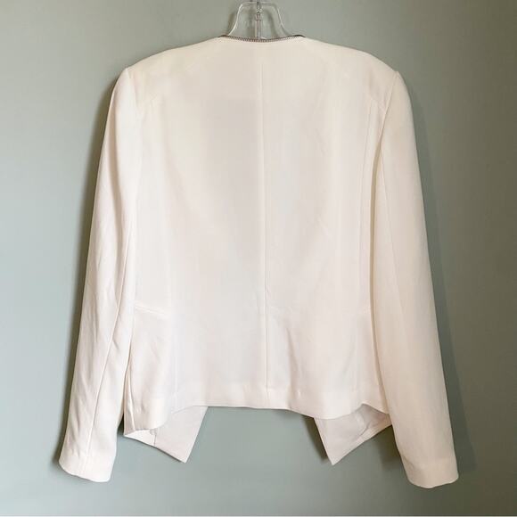 Trouvé White Zipper Open Front Blazer - Picture 2 of 5